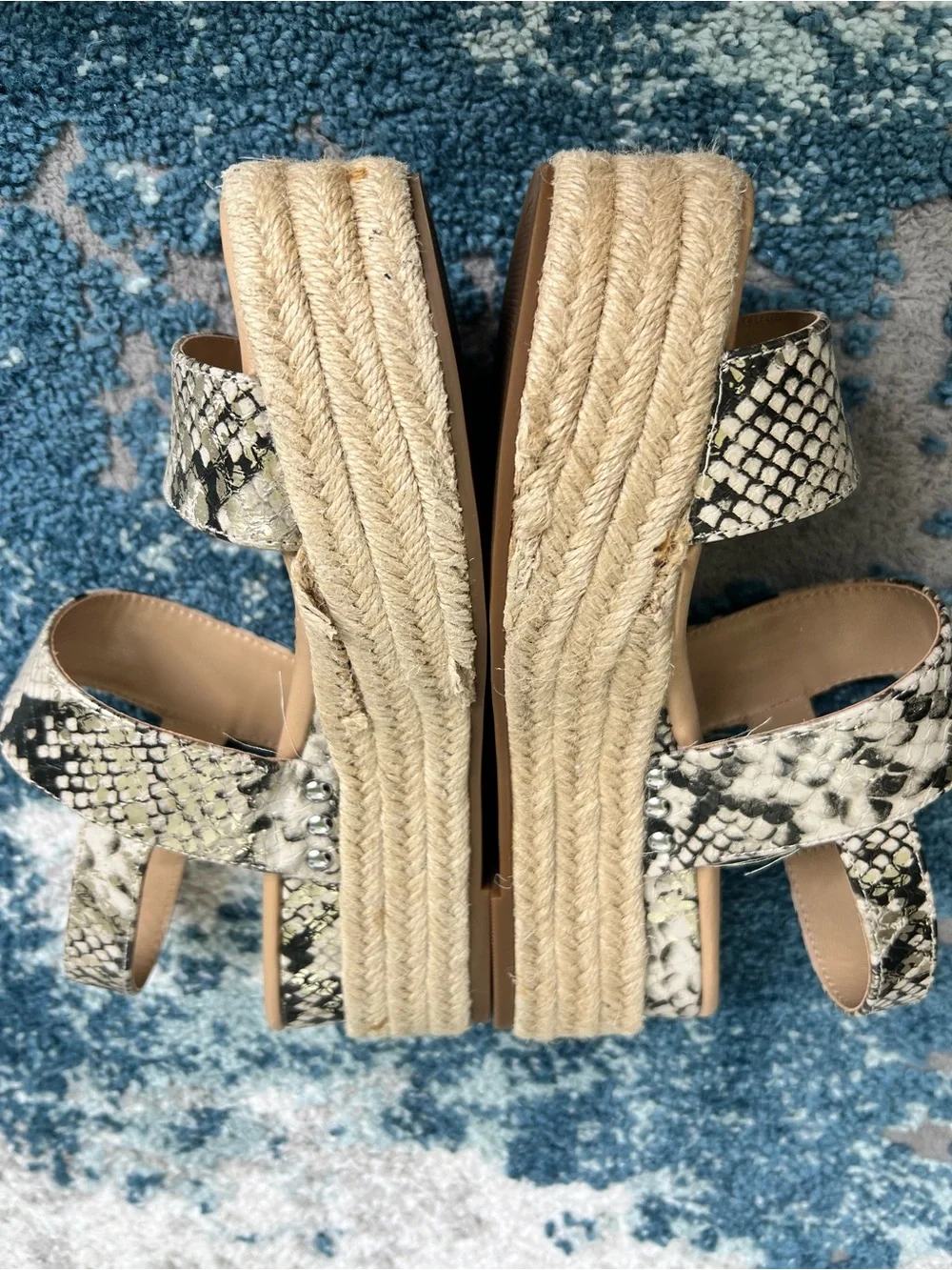 Steve Madden snake skin Slip-On sandal or espadrille